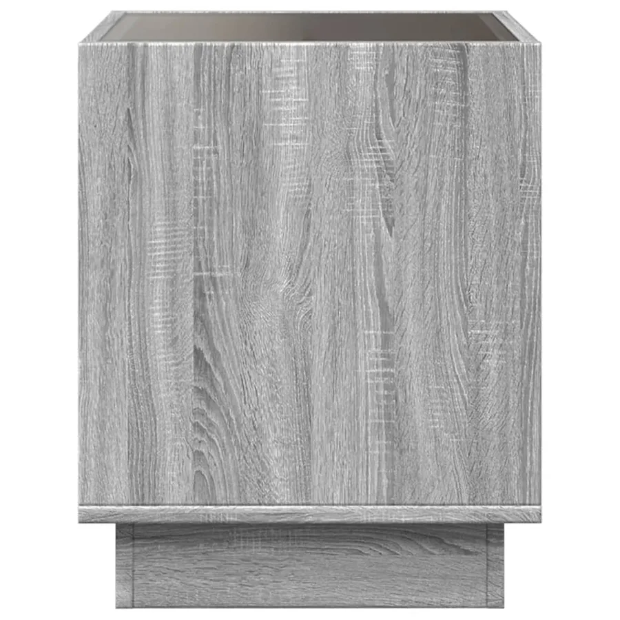Table basse avec LED infini sonoma gris 50x50x50 cm - 7