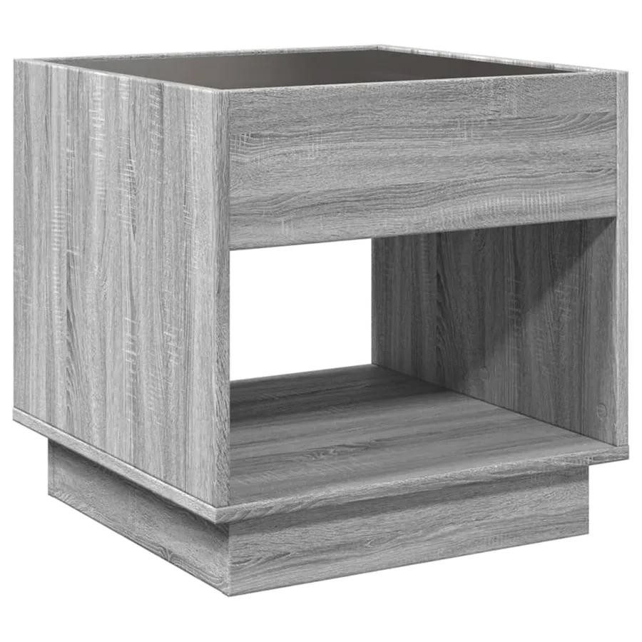 Table basse avec LED infini sonoma gris 50x50x50 cm - 8