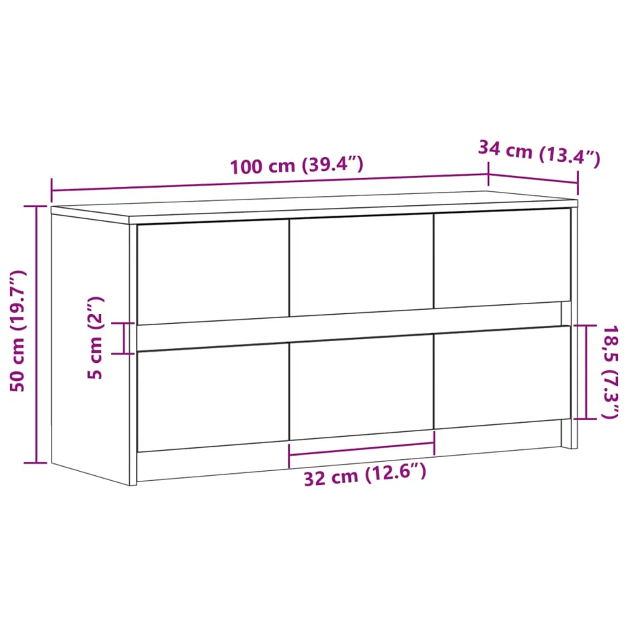 Meuble TV avec LED blanc 100x34x50 cm bois d'ingénierie - 16
