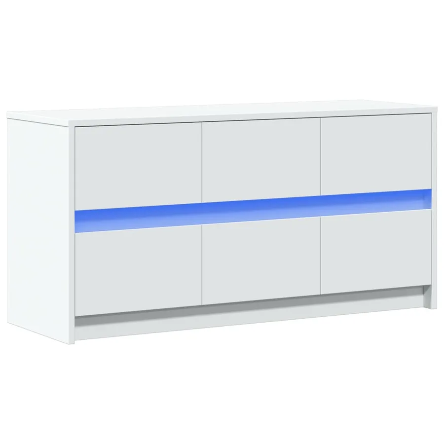Meuble TV avec LED blanc 100x34x50 cm bois d'ingénierie - 5