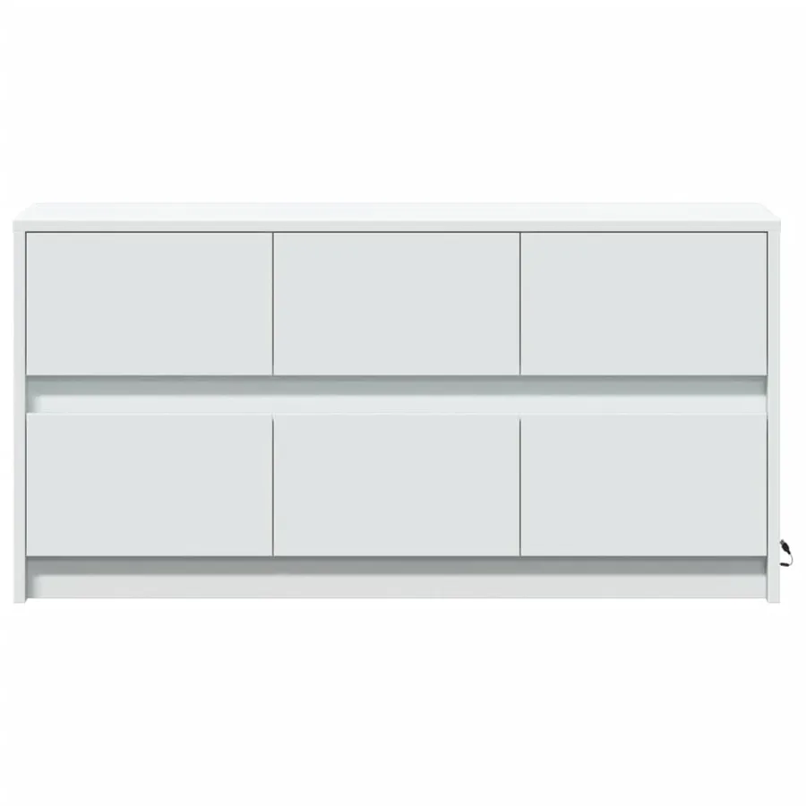 Meuble TV avec LED blanc 100x34x50 cm bois d'ingénierie - 6