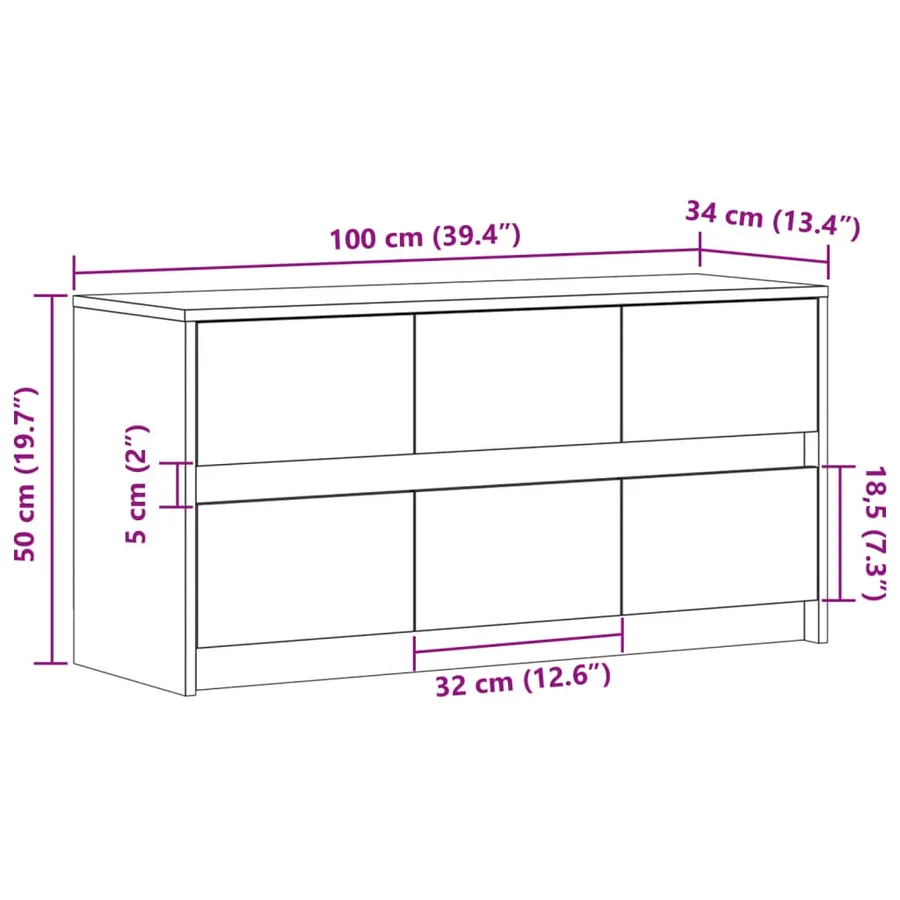 Meuble TV avec LED sonoma gris 100x34x50 cm bois d'ingénierie - 14