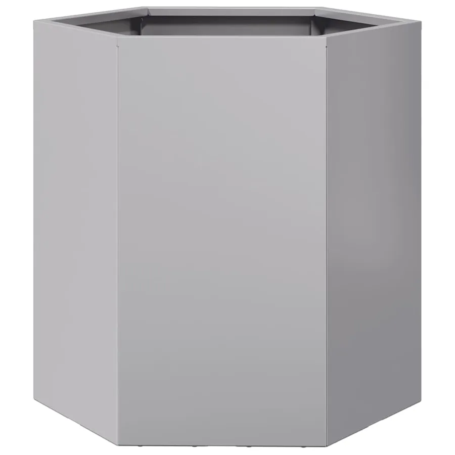 Jardinières 2 pcs hexagone 46x40x45 cm acier galvanisé - 6