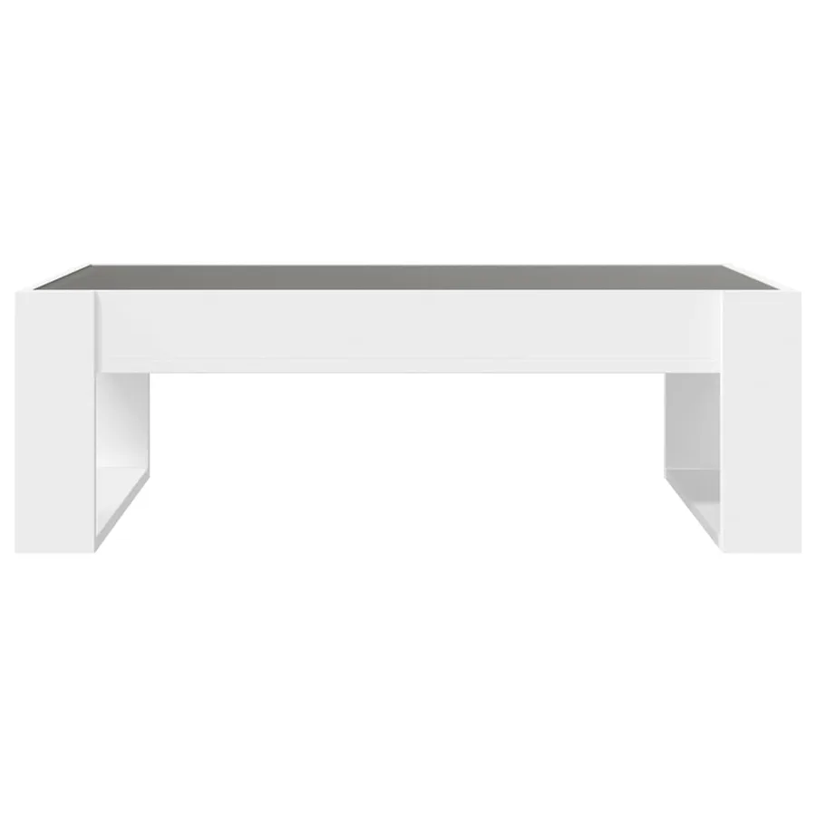 Table basse avec LED infini blanc 90x53x30 cm - 6