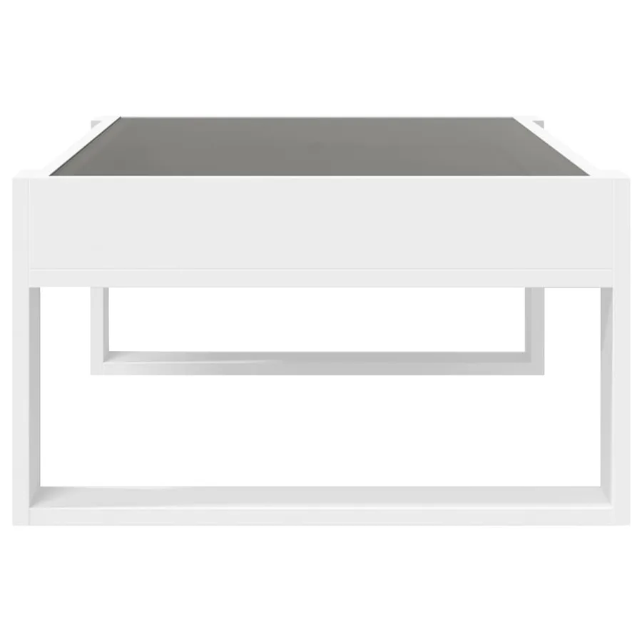 Table basse avec LED infini blanc 90x53x30 cm - 7