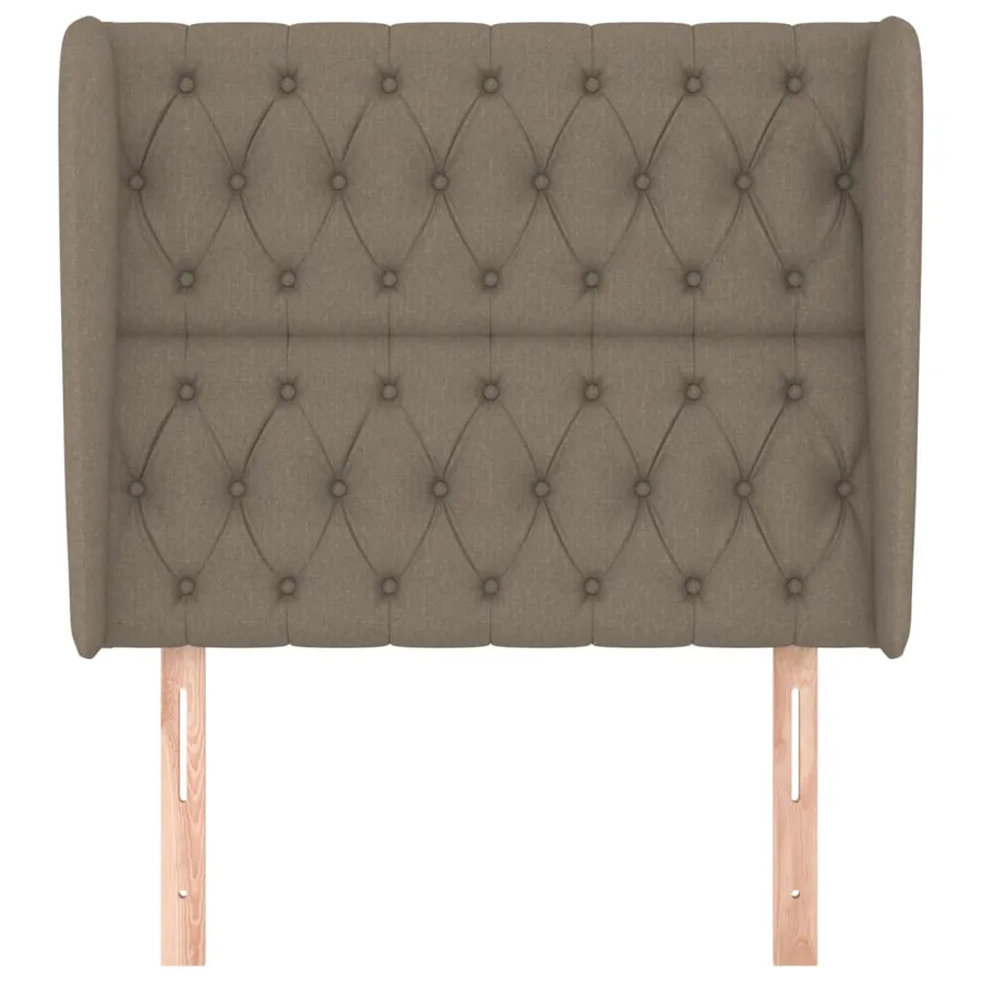 Tête de lit avec oreilles Taupe 93x23x118/128 cm Tissu - 3