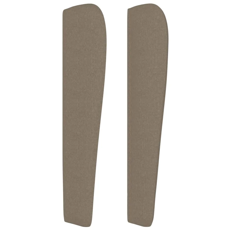 Tête de lit avec oreilles Taupe 93x23x118/128 cm Tissu - 4