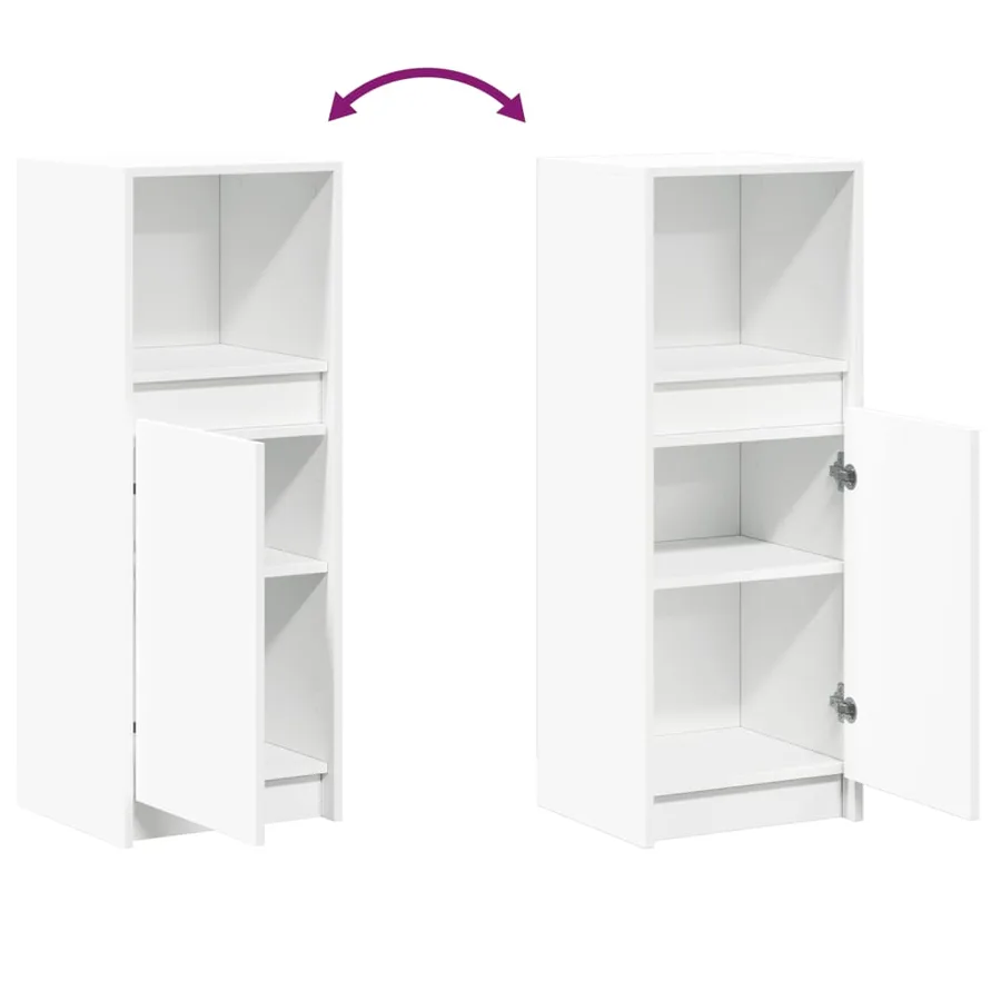 Buffet avec LED blanc 38x34x100 cm bois d'ingénierie - 9