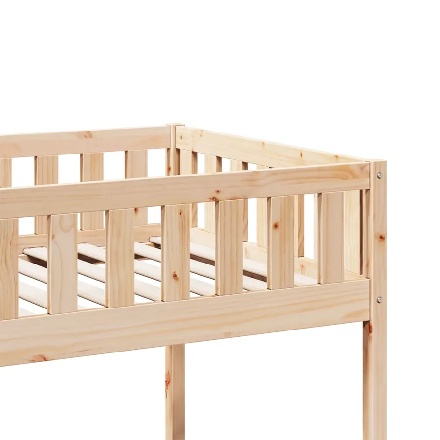 Lit pour enfants sans matelas 80x200 cm bois de pin massif - 8