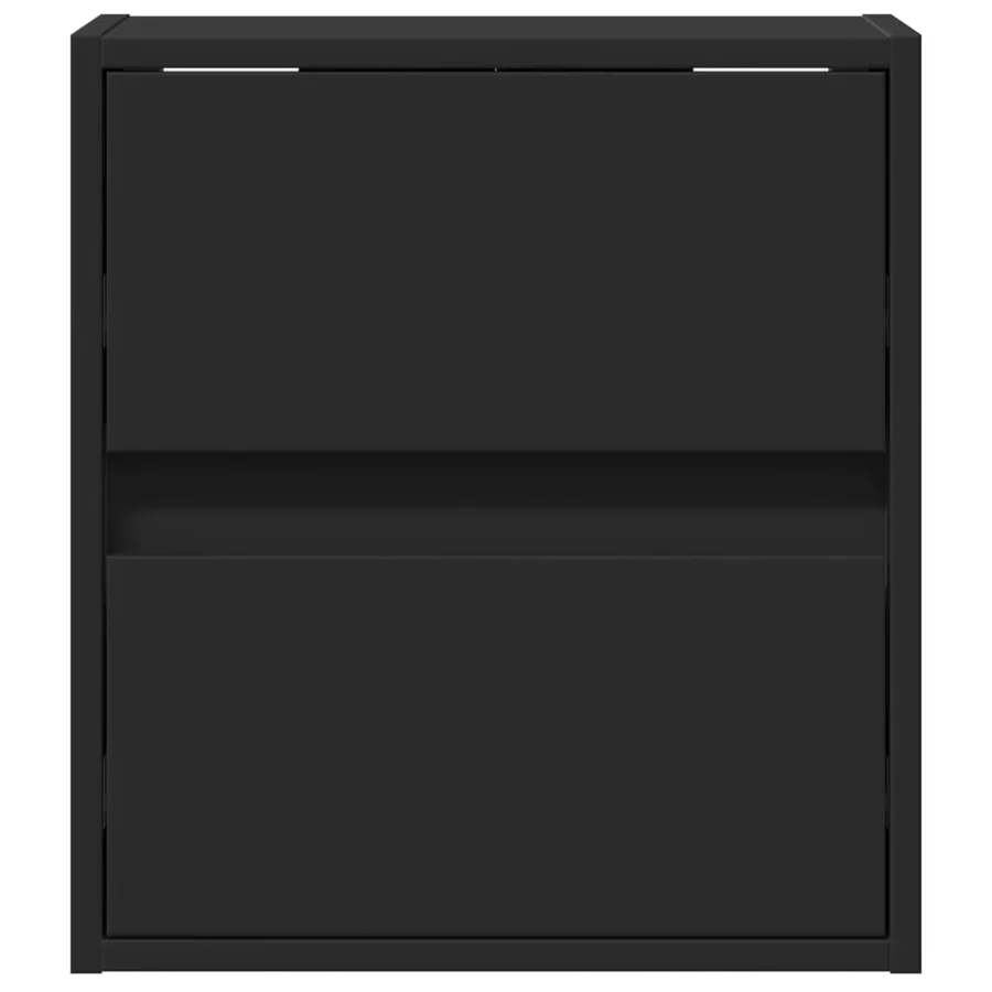 Meubles TV muraux avec lumières LED 2 pcs noir 41x31x45 cm - 6