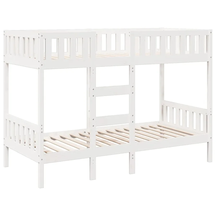 Lit superposé Blanc 90x190 cm Bois de pin massif - 2