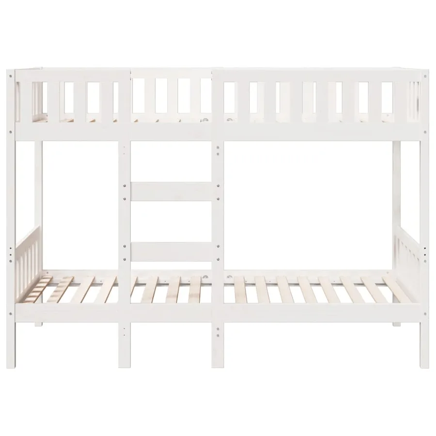 Lit superposé Blanc 90x190 cm Bois de pin massif - 5