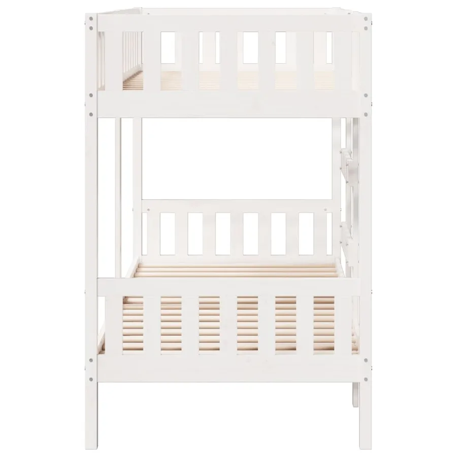 Lit superposé Blanc 90x190 cm Bois de pin massif - 6