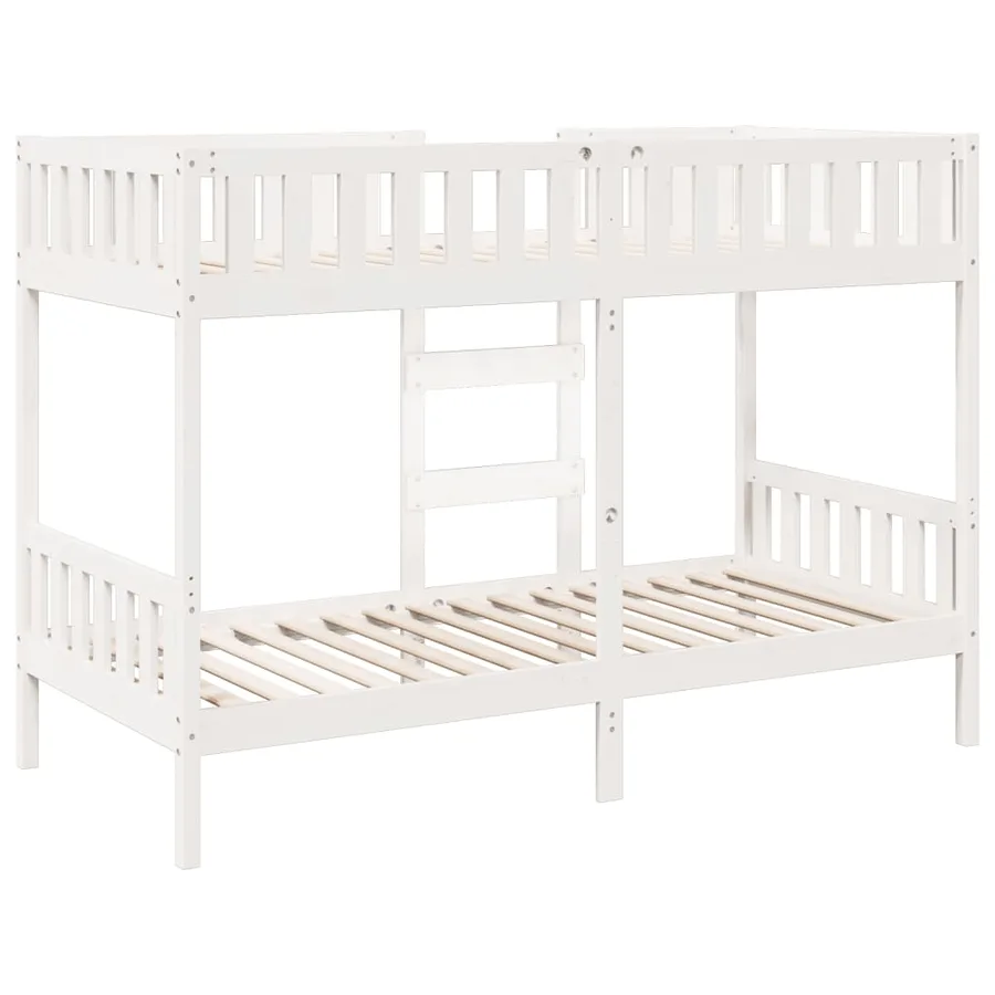 Lit superposé Blanc 90x190 cm Bois de pin massif - 7