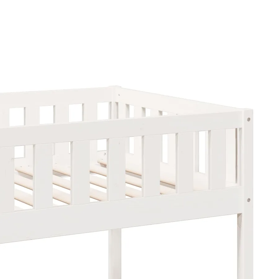 Lit superposé Blanc 90x190 cm Bois de pin massif - 8