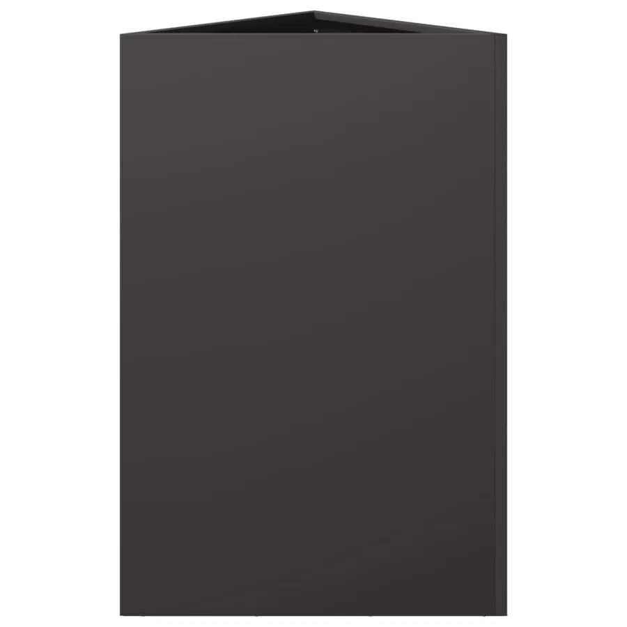 Jardinière noir triangulaire 50x43x75 cm acier - 5