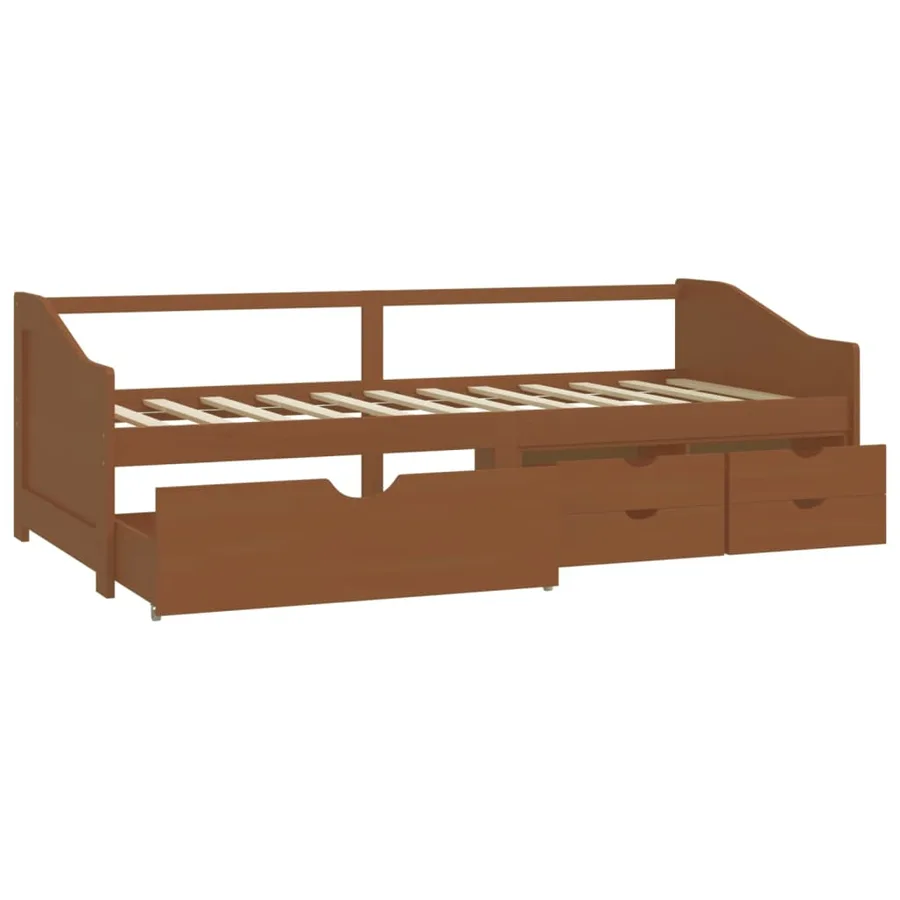 Lit de repos 3 places sans matelas Bois de pin massif 90x200 cm - 4