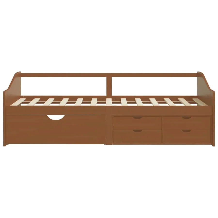 Lit de repos 3 places sans matelas Bois de pin massif 90x200 cm - 5
