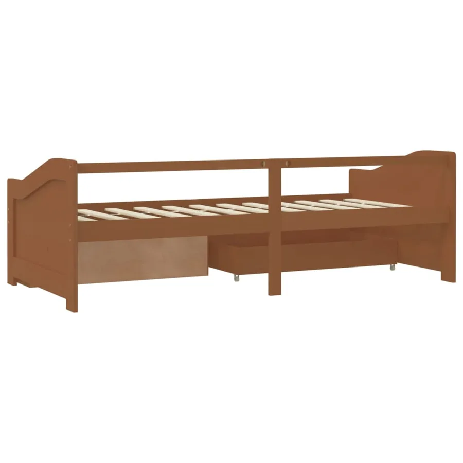 Lit de repos 3 places sans matelas Bois de pin massif 90x200 cm - 7