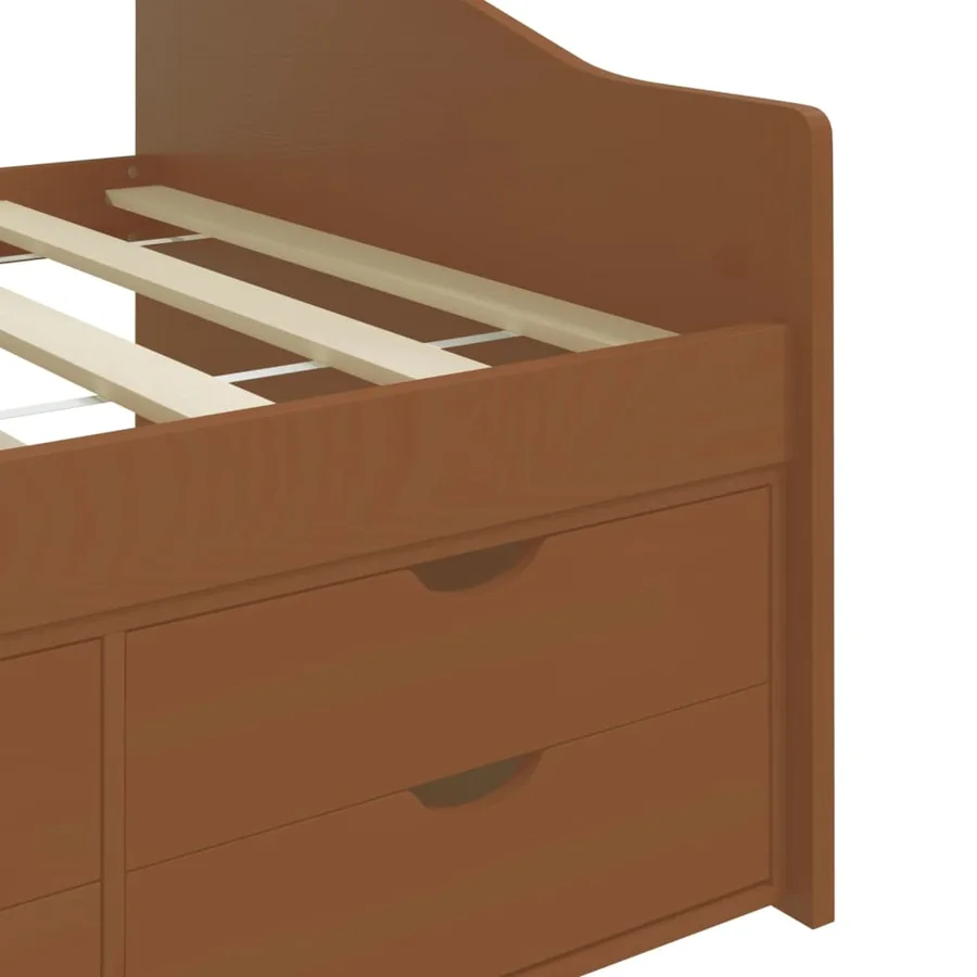 Lit de repos 3 places sans matelas Bois de pin massif 90x200 cm - 8