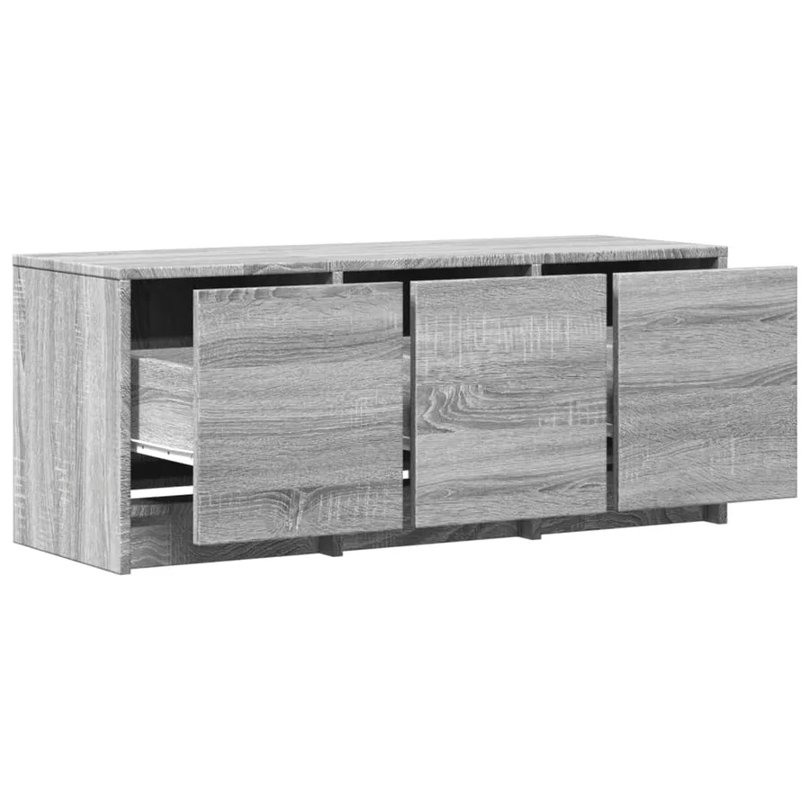 Meuble TV avec LED sonoma gris 97x34x40 cm bois d'ingénierie - 12