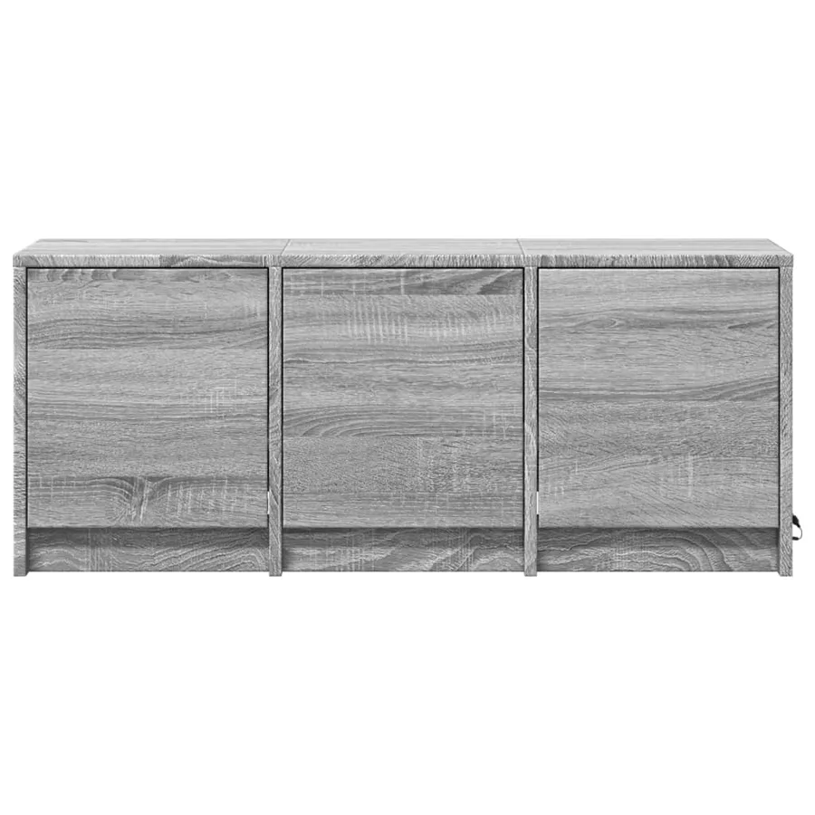 Meuble TV avec LED sonoma gris 97x34x40 cm bois d'ingénierie - 6