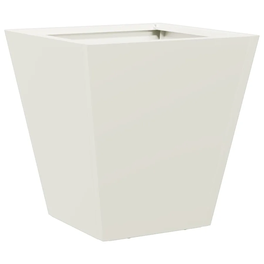 Jardinières 2 pcs blanc 30x30x30 cm acier - 5