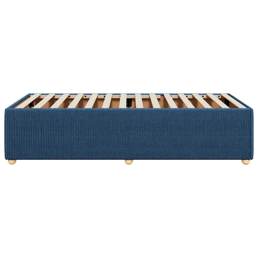 Cadre de lit sans matelas bleu 100x200 cm tissu - 5