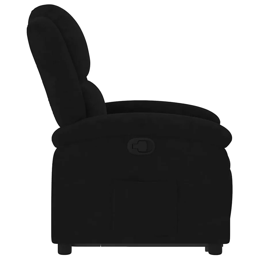 Fauteuil inclinable Noir Velours - 10