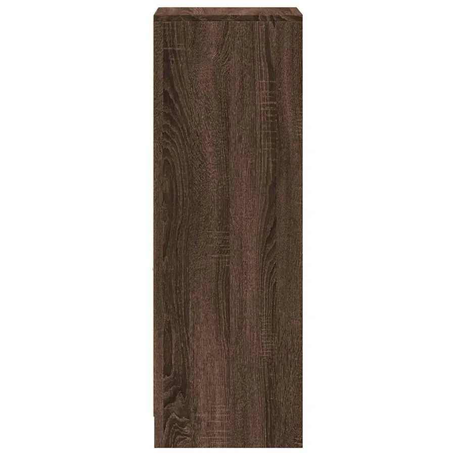 Buffet avec LED chêne marron 38x34x100 cm bois d'ingénierie - 7
