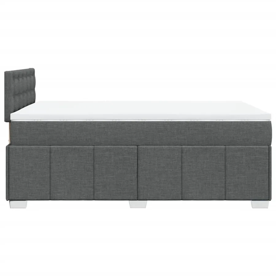 Sommier à lattes de lit avec matelas Gris foncé 120x200cm Tissu - 7