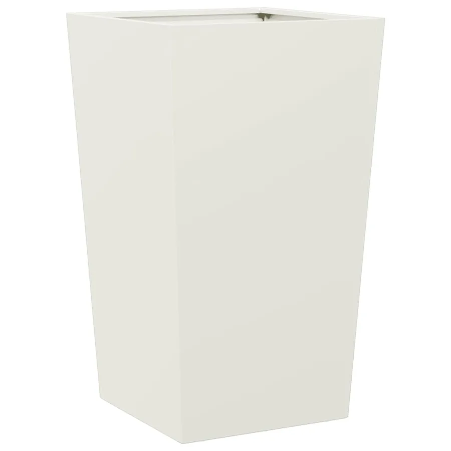 Jardinières 2 pcs blanc 45x45x75 cm acier - 8