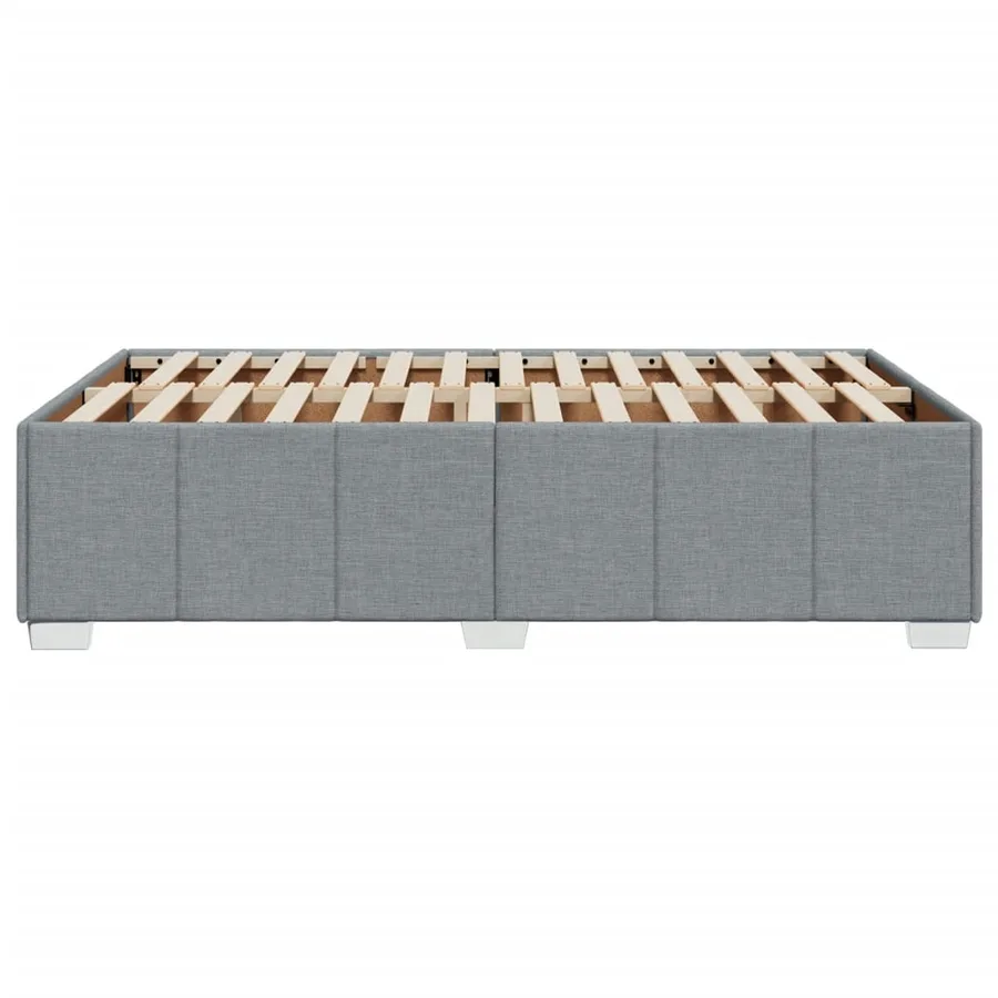 Cadre de lit sans matelas gris clair 120x200 cm tissu - 5