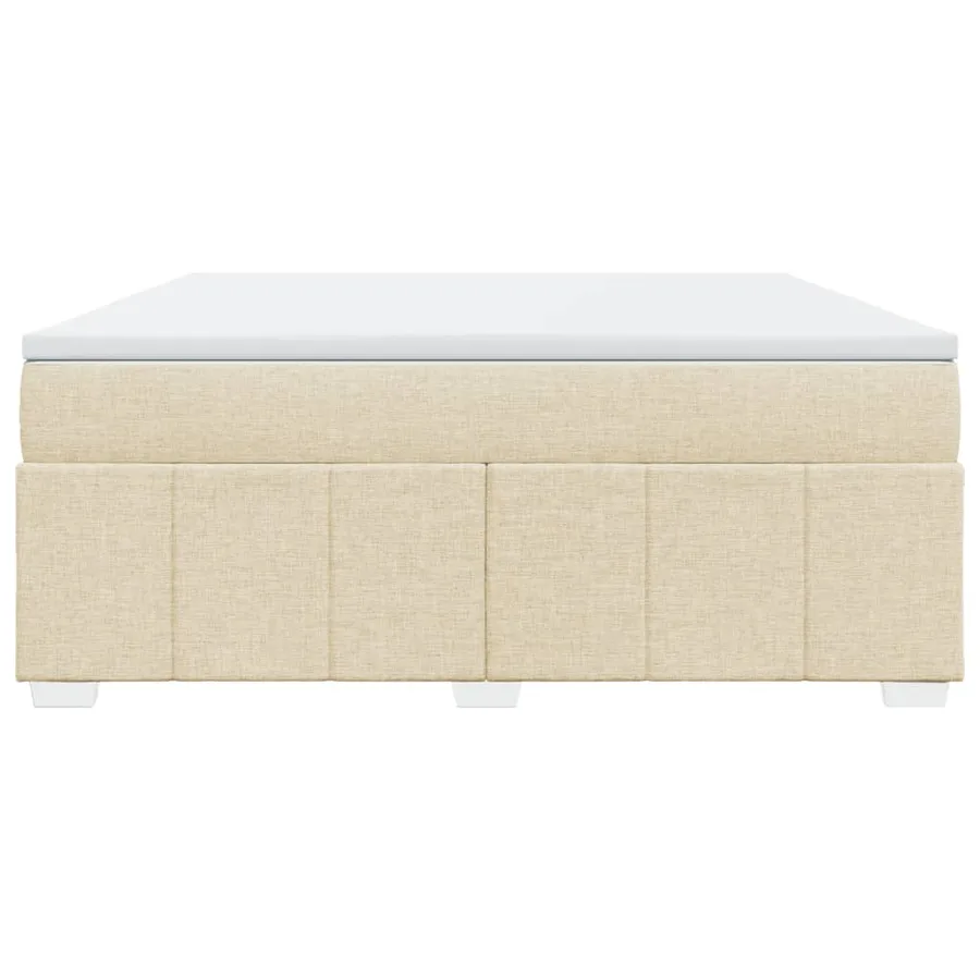 Sommier à lattes de lit avec matelas Crème 180x200 cm Tissu - 4