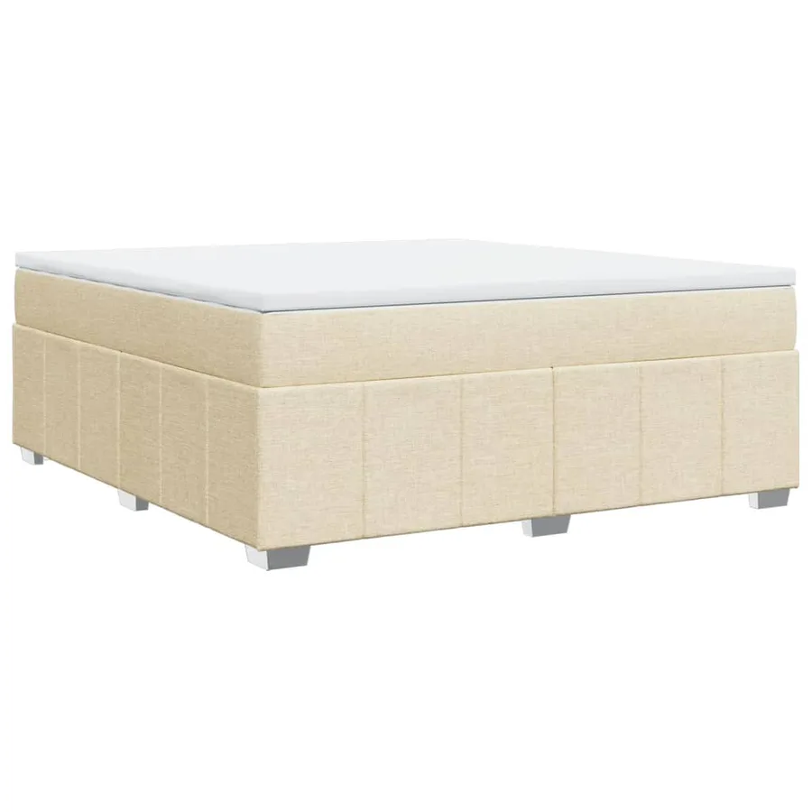 Sommier à lattes de lit avec matelas Crème 180x200 cm Tissu - 9