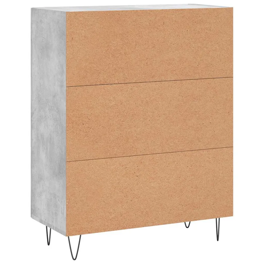 Buffet gris béton 69,5x34x90 cm bois d'ingénierie - 8