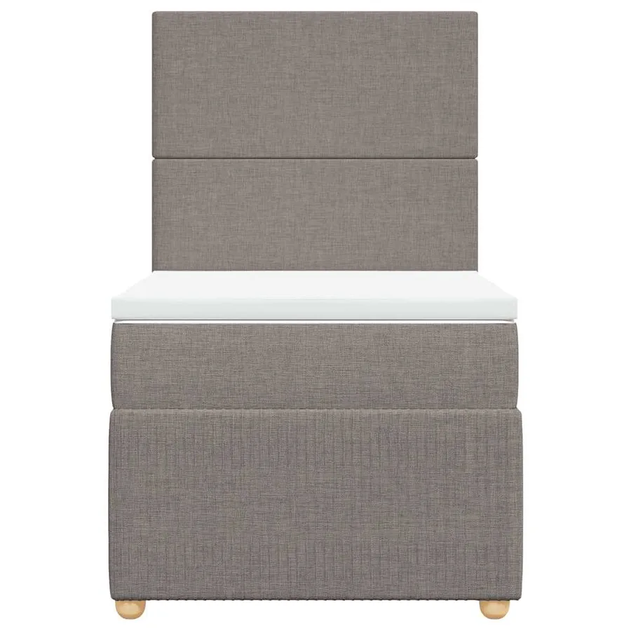 Sommier à lattes de lit avec matelas Taupe 100x200 cm Tissu - 6