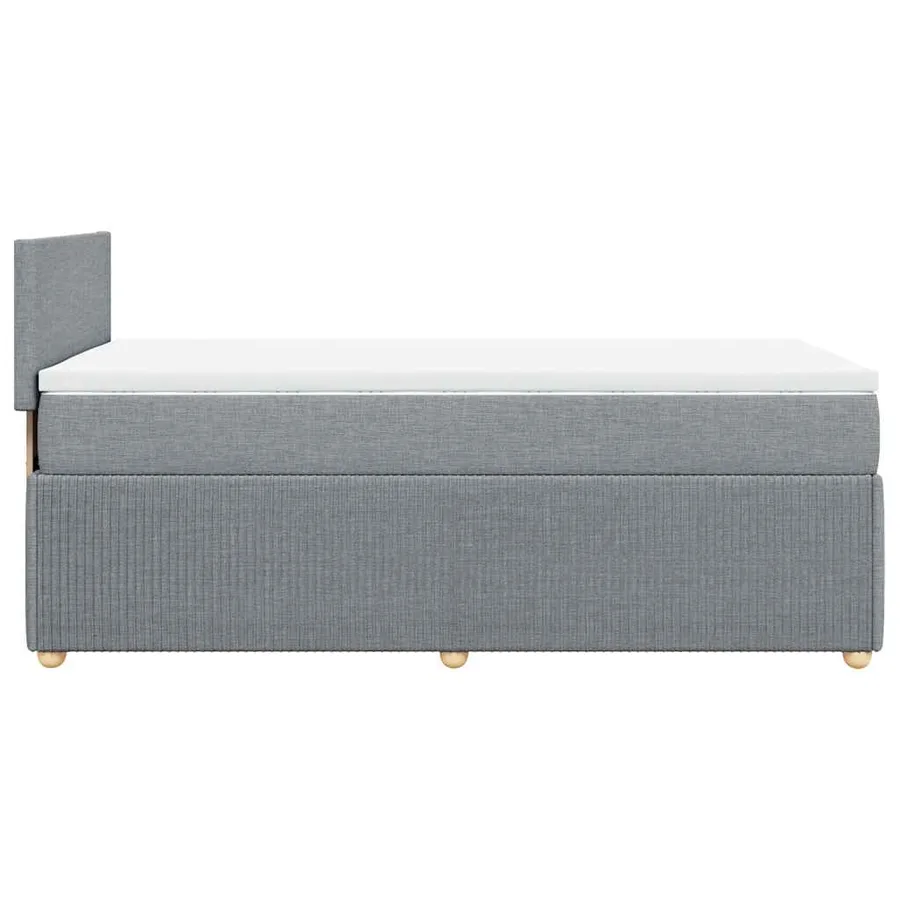 Sommier à lattes de lit avec matelas Gris clair 100x200cm Tissu - 7