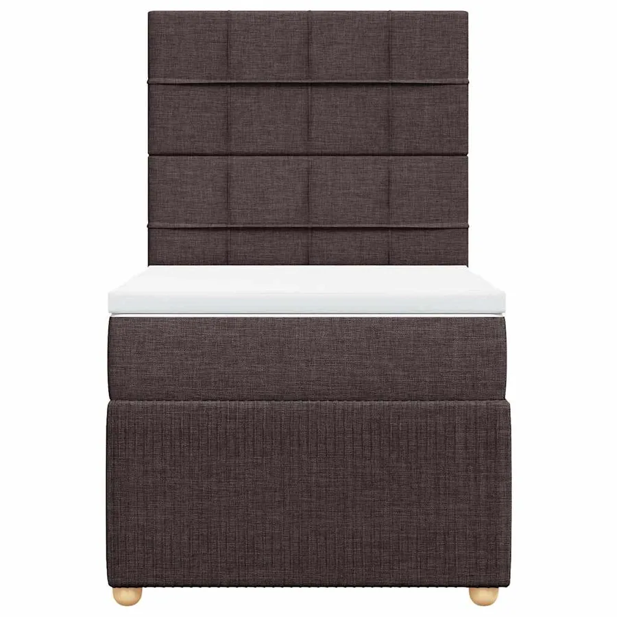 Sommier à lattes de lit avec matelas Marron foncé 100x200 cm - 6