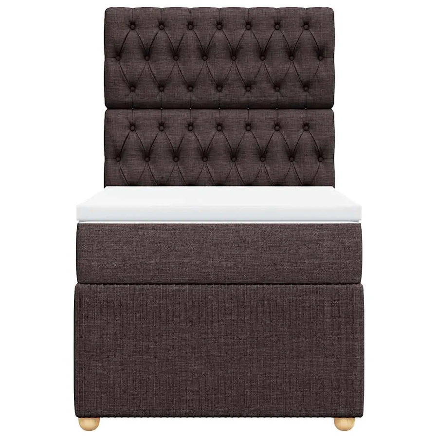 Sommier à lattes de lit avec matelas Marron foncé 100x200 cm - 4