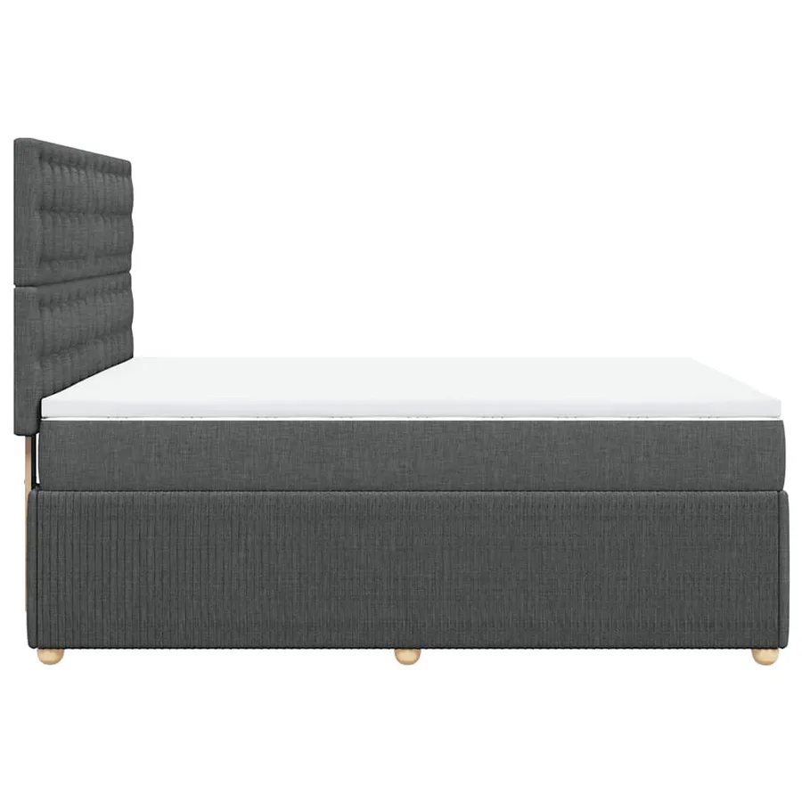 Sommier à lattes de lit avec matelas Gris foncé 160x200cm Tissu - 5