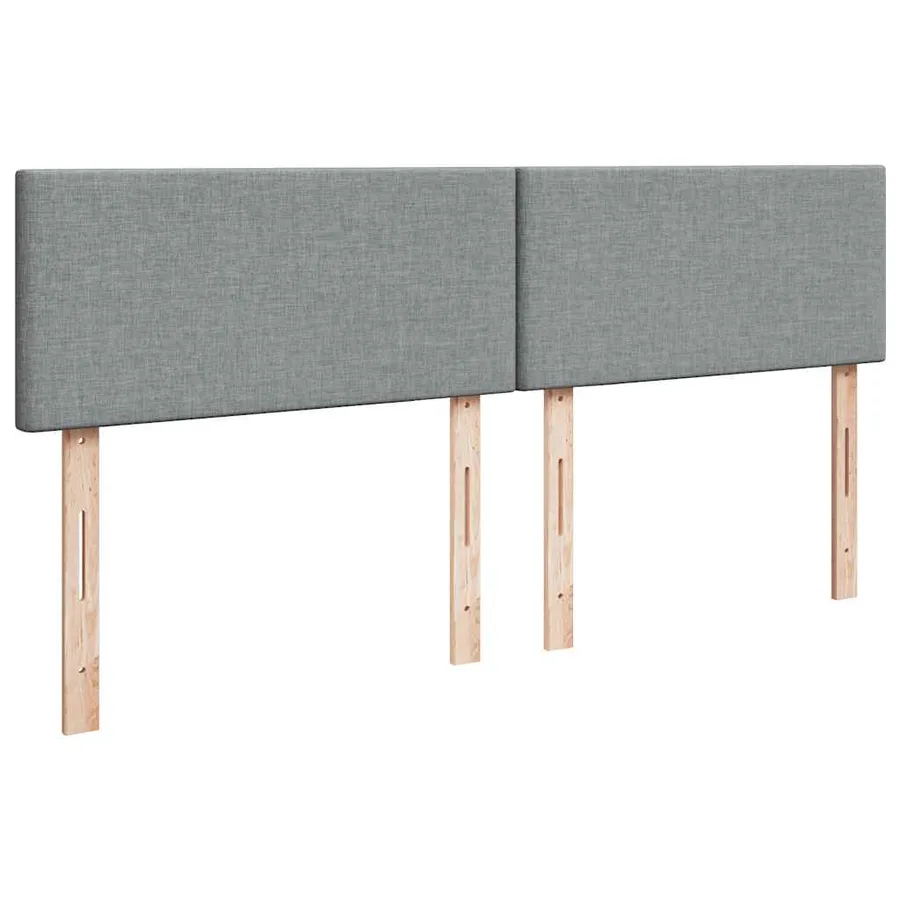 Sommier à lattes de lit avec matelas Gris clair 180x200cm Tissu - 7