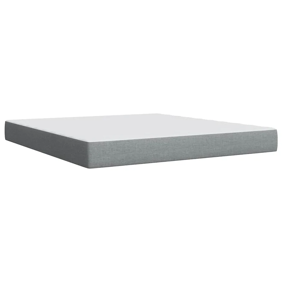 Sommier à lattes de lit avec matelas Gris clair 180x200cm Tissu - 9