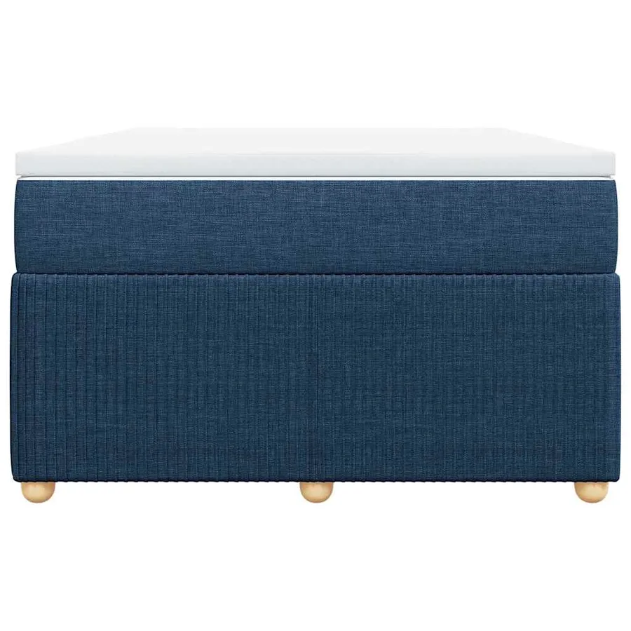 Sommier à lattes de lit avec matelas Bleu 120x200 cm Tissu - 4