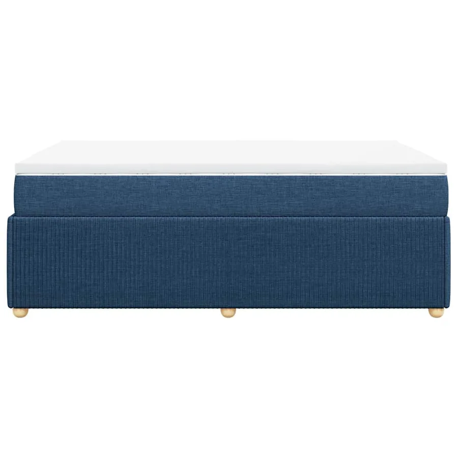 Sommier à lattes de lit avec matelas Bleu 120x200 cm Tissu - 5