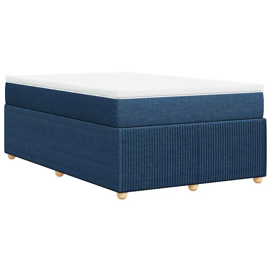 Sommier à lattes de lit avec matelas Bleu 120x200 cm Tissu - 6