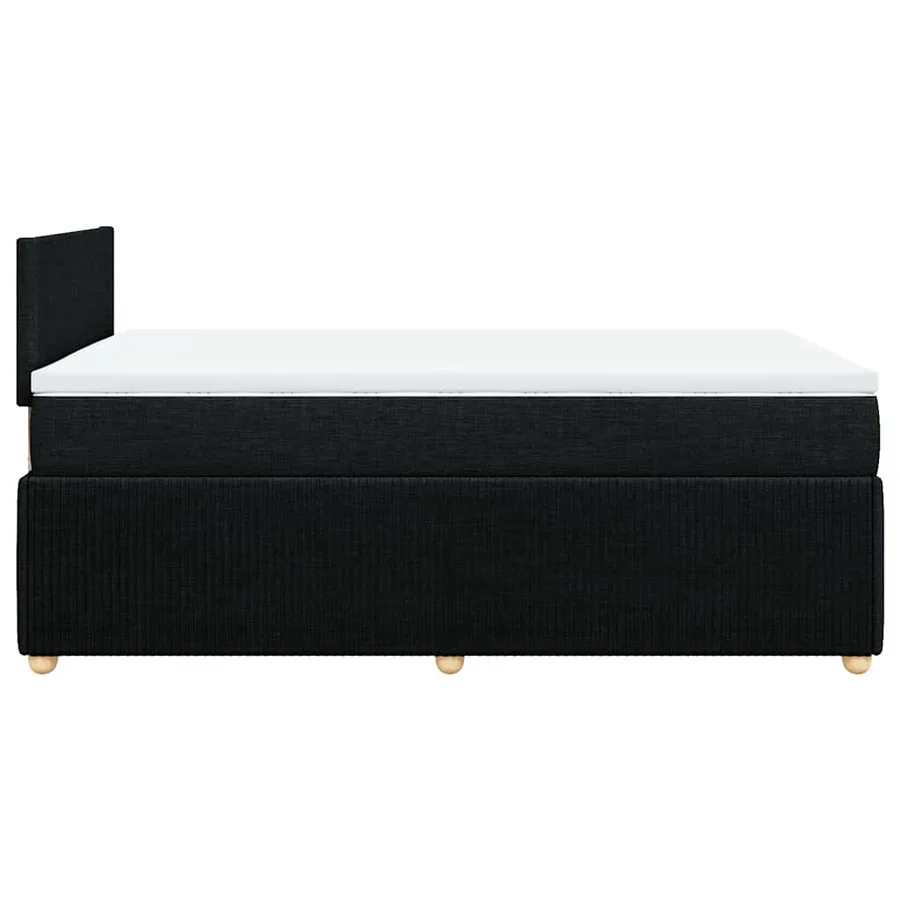 Sommier à lattes de lit avec matelas Noir 120x200 cm Tissu - 5