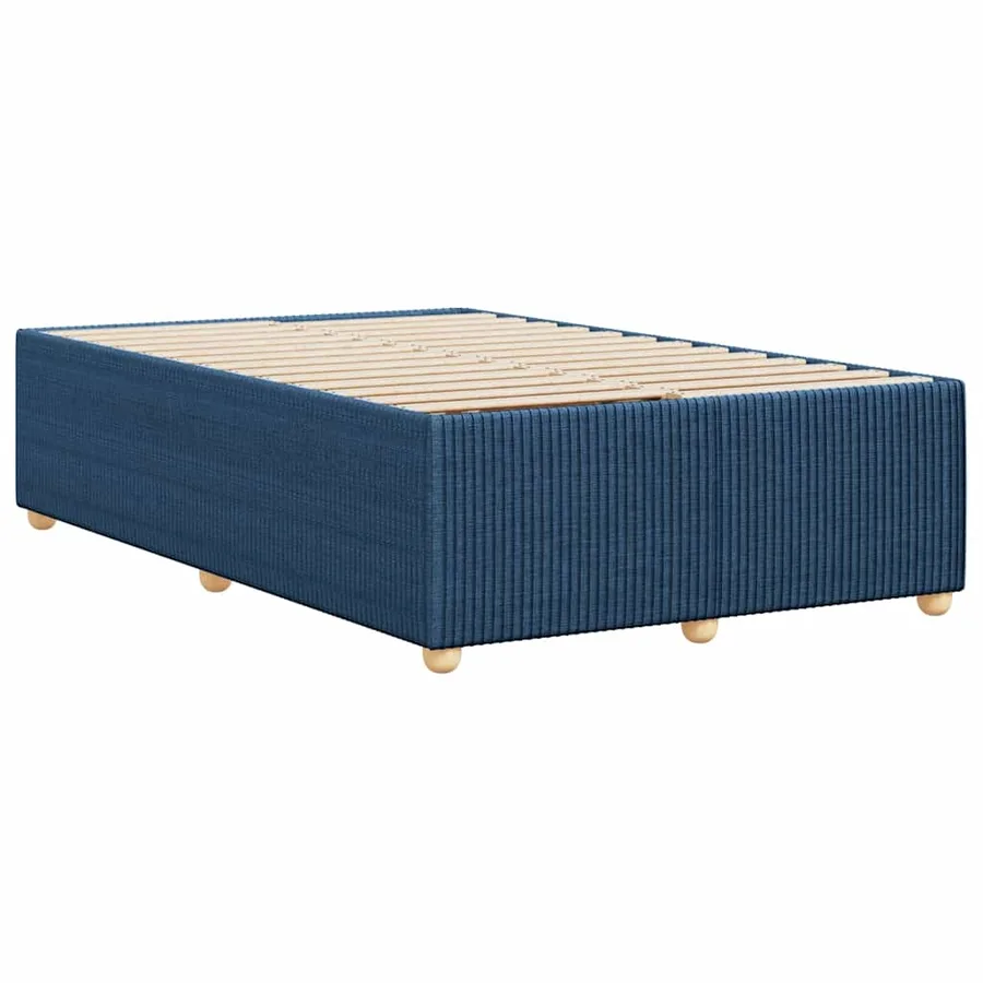 Cadre de lit sans matelas bleu 120x200 cm tissu - 6