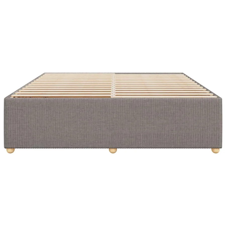 Cadre de lit sans matelas taupe 180x200 cm tissu - 4