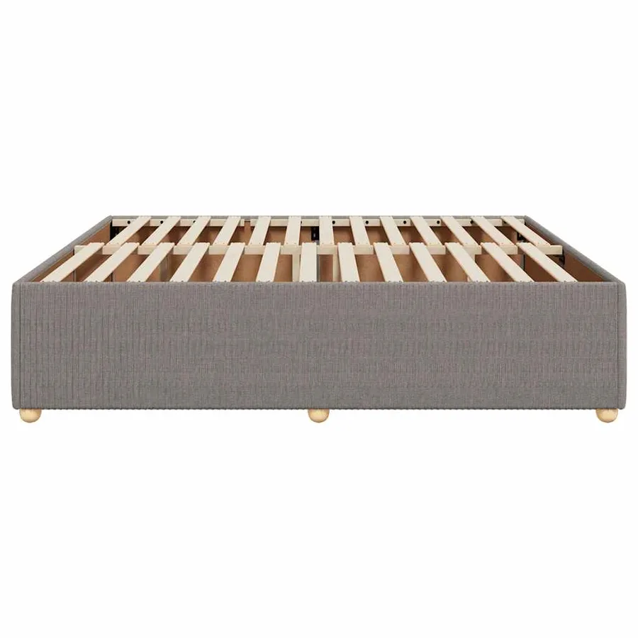 Cadre de lit sans matelas taupe 180x200 cm tissu - 5